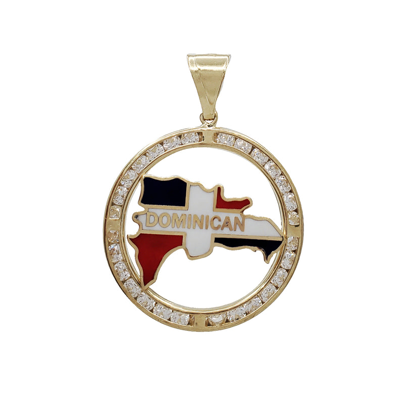 Zirconia "Dominican" Round Pendant (14K)