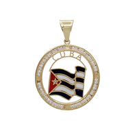 Zirconia "Cuba" Round Pendant (14K)