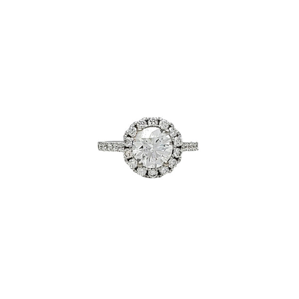 Round Diamond Halo Engagement Ring (14K)