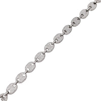 Zirconia Puffy Mariner Bracelet (Silver)