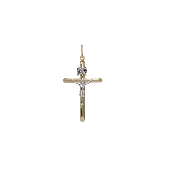 Two-Tone Crucifix Pendant (14K)