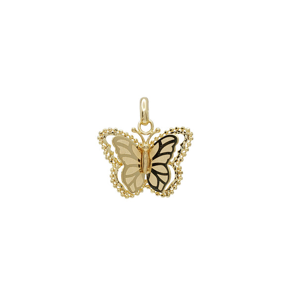 Diamond-cut Butterfly Pendant (14K)