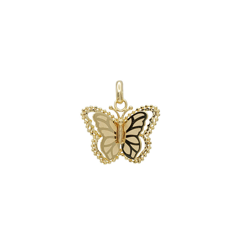 Diamond-cut Butterfly Pendant (14K)