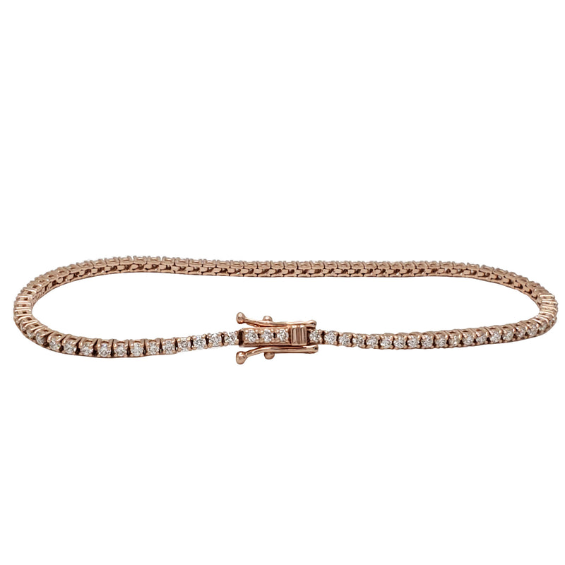 Rose Gold VS Diamond Tennis Bracelet (14K)