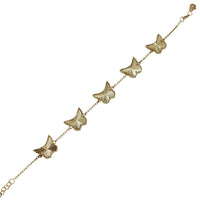 Diamond-Cut Butterfly Cable Links Bracelet (14K)