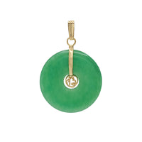 Jade Round Pendant (14K)