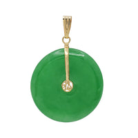 Jade Round Pendant (14K)