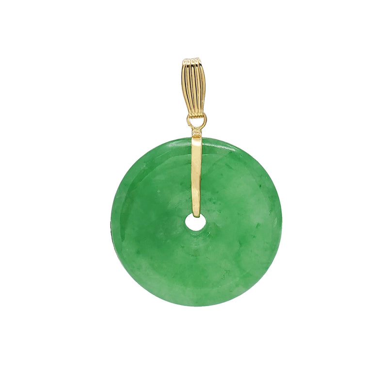 Jade Round Pendant (14K)