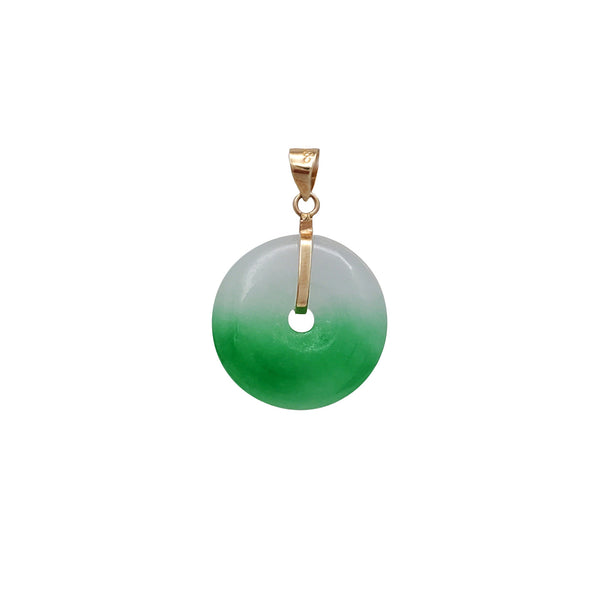 Jade Pi Disc Pendant (14K)