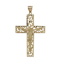 Diamond-Cut Cross Pendant (14K)