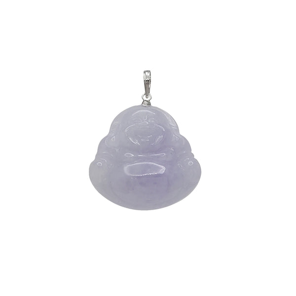 Purple Jade Buddha Pendant (14K)