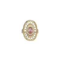 Fancy Pink Cubic Zirconia Ring (14K)