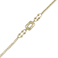 Diamond-Cut Cuban Link Fancy Bracelet (14K)