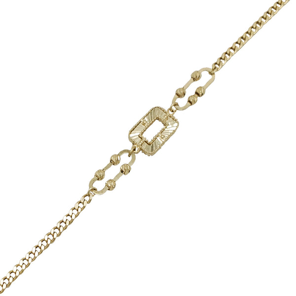 Diamond-Cut Cuban Link Fancy Bracelet (14K)