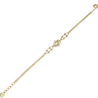 Diamond-Cut Hamza Hand Cuban Link Fancy Bracelet (14K)