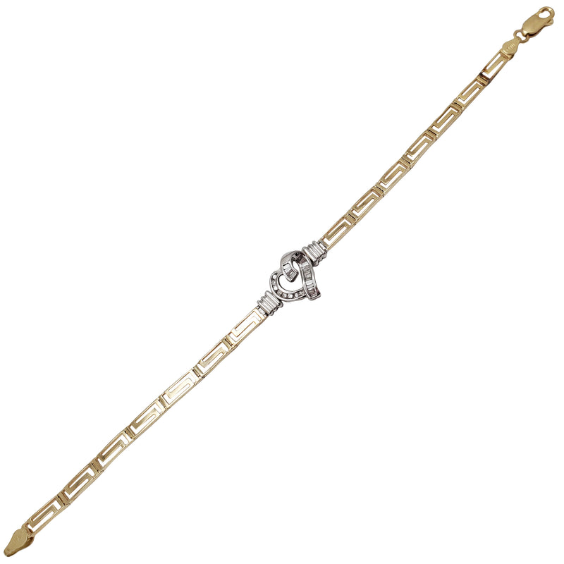 Heart Diamond Fancy Bracelet (14K)