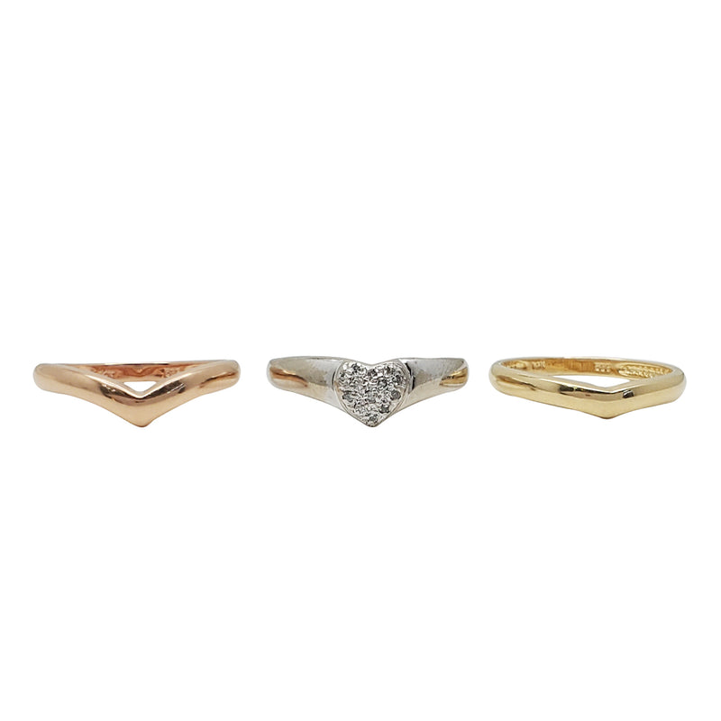 Diamond Tricolor Heat Ring (14K)