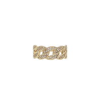 Flat Iced-Out Cuban Style CZ Ring (14K)