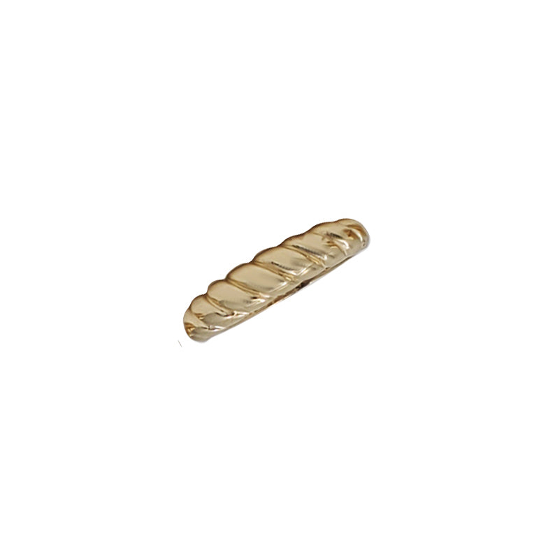 Yellow Gold Twisted Dome Ring (14K)