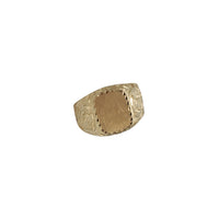 Diamond-Cut Rectangular Signet Ring (14K)