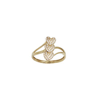 Zirconia Triple Hearts Ring (14K)