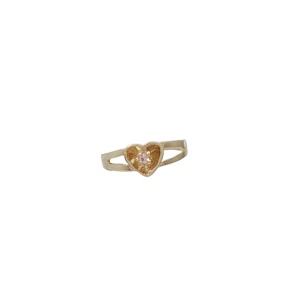 Heart Zirconia Baby Ring (14K)