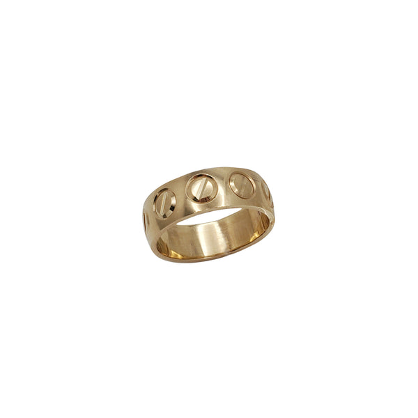 Diamond-Cut Wedding Ring (14K)