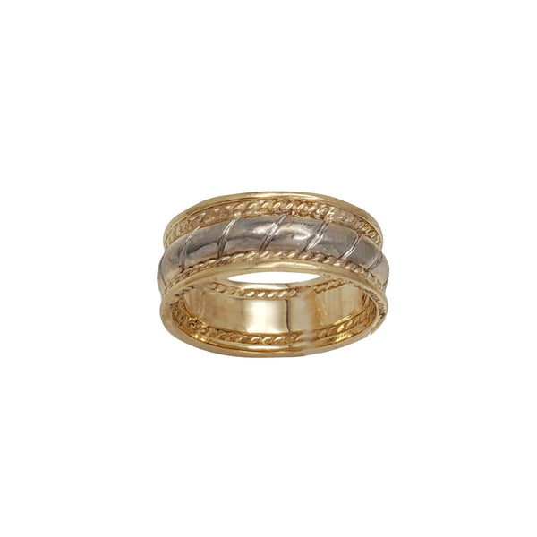 Two-Tone Diamond-Cut Ring (14K)