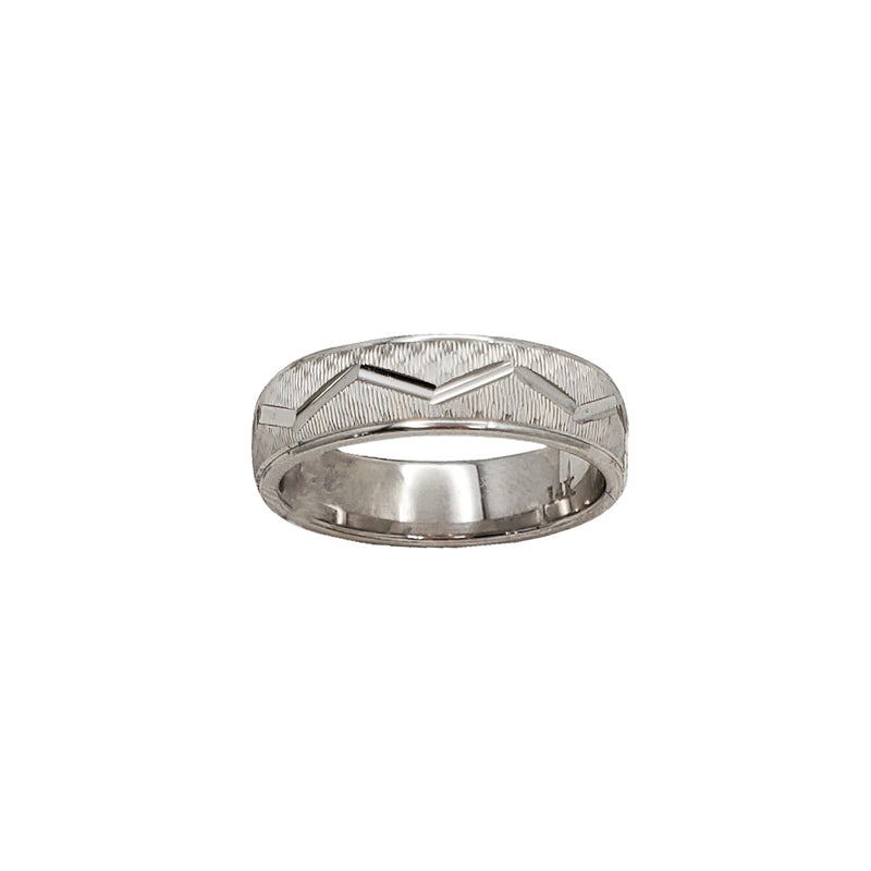 Diamond-Cut Snake Skin Texture Wedding Ring (14K)