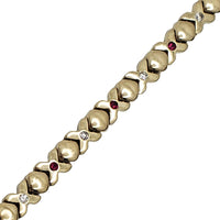 Zirconia XO Fancy Bracelet (14K)