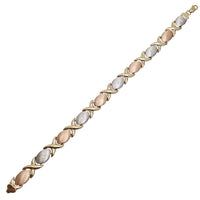 Tricolor XO Fancy Bracelet (14K)