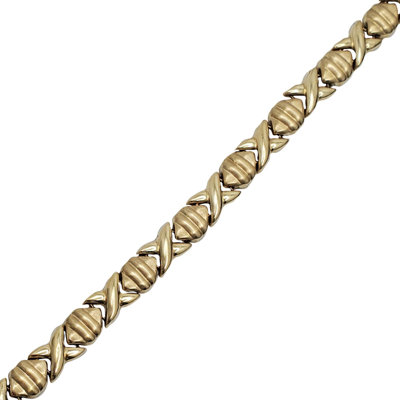 Yellow Gold Textured Fancy Bracelet (14K)