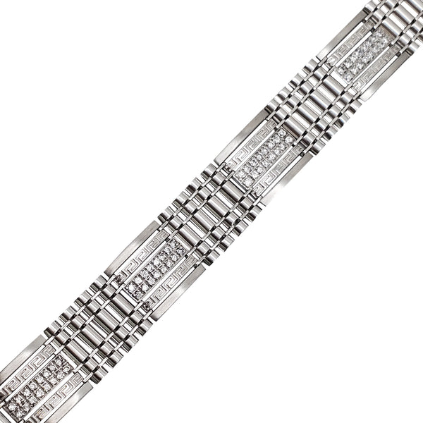 Zirconia Watch Link Bracelet (14K)