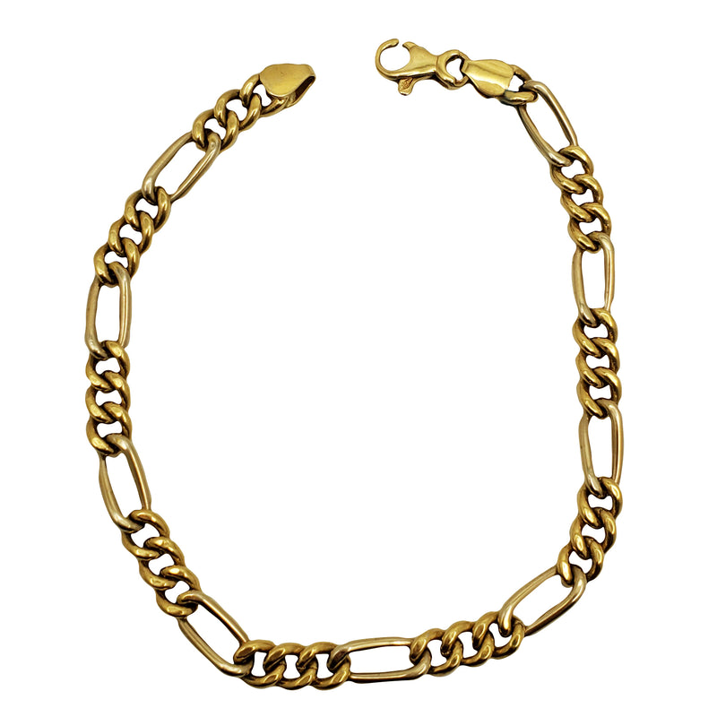 Lightweight/Hollow Figaro Bracelet (18K)