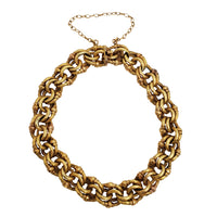 Textured Double Link Bracelet (18K)