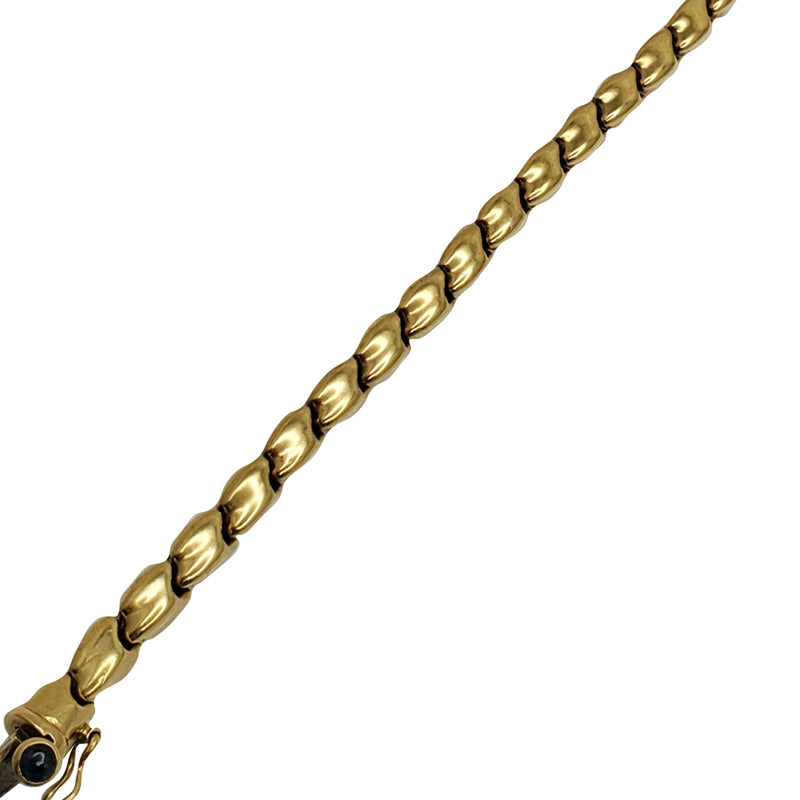 CZ Fancy Link Bracelet (18K)