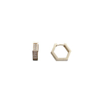 CZ Huggie Earrings (14K)