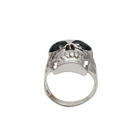 Black Onyx Skull Ring (14K)