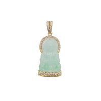 Diamond GuanYin Jade Pendant (14K)