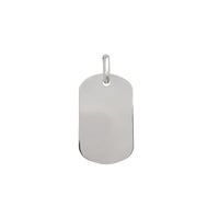 Plain Dog Tag Pendant (Silver)