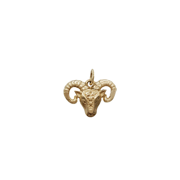 Miniature Solid Goat Heat Pendant (14K)