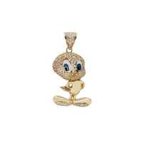 Iced-Out Tweety Character Pendant (14K)