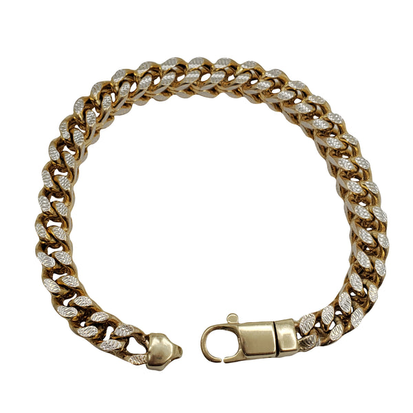 Lightweight Two-Tone Franco Bracelet (14K)