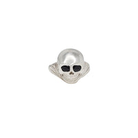 Black Onyx Skull Ring (Silver)