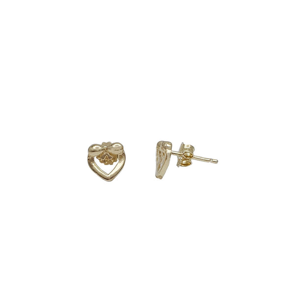 Heart Stud Earrings (14K)