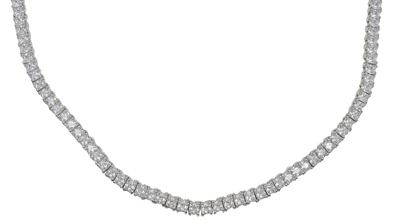 Tennis Square CZ Chain (Silver)