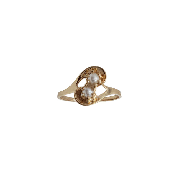 Twins Pearl Ring (14K)