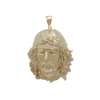 Diamond-Cut Jesus Head Pendant (14K)