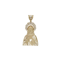 Zirconia Jesus Head Pendant (14K)