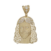 Zirconia Jesus Head Pendant (14K)